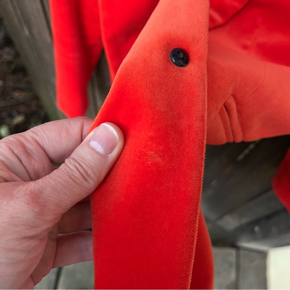 J. Crew Parke Velour One Button Orange Blazer G9101 Sz 00 - Picture 16 of 16